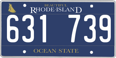 RI license plate 631739