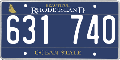 RI license plate 631740