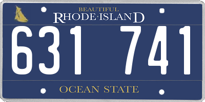 RI license plate 631741