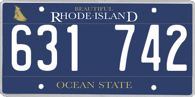 RI license plate 631742