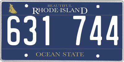 RI license plate 631744