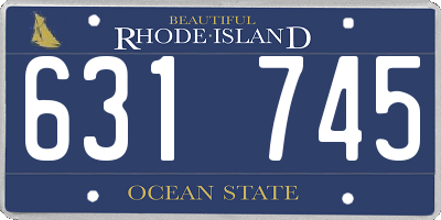 RI license plate 631745