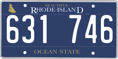 RI license plate 631746