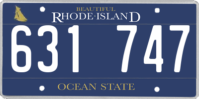 RI license plate 631747