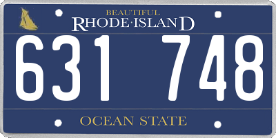 RI license plate 631748