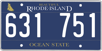 RI license plate 631751