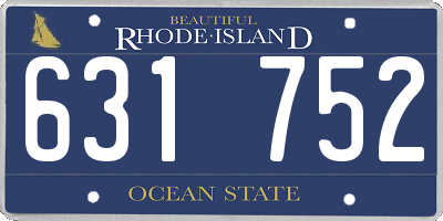 RI license plate 631752