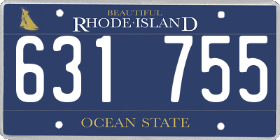 RI license plate 631755