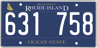RI license plate 631758