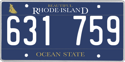 RI license plate 631759