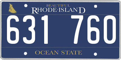RI license plate 631760