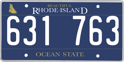 RI license plate 631763