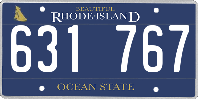 RI license plate 631767