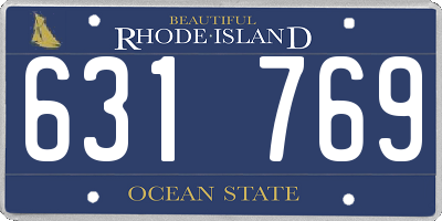 RI license plate 631769