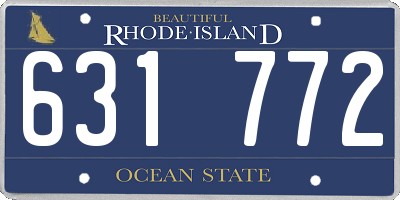 RI license plate 631772