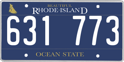 RI license plate 631773