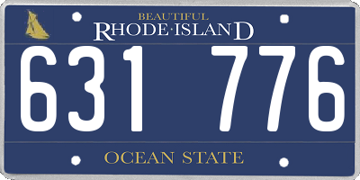 RI license plate 631776