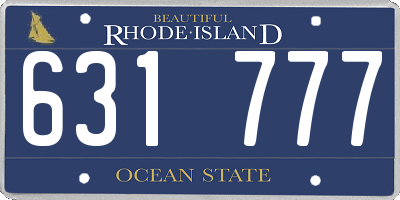 RI license plate 631777