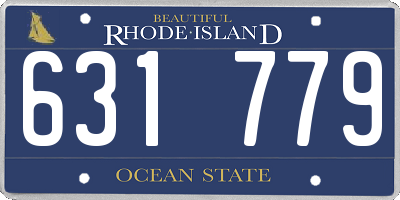 RI license plate 631779