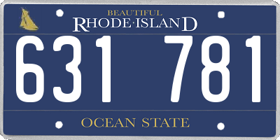 RI license plate 631781