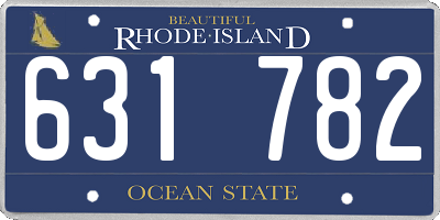 RI license plate 631782