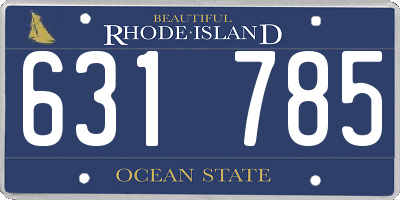RI license plate 631785
