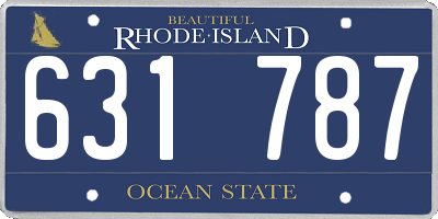 RI license plate 631787