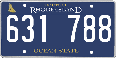 RI license plate 631788