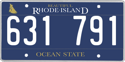 RI license plate 631791