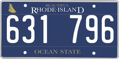 RI license plate 631796