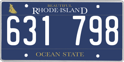 RI license plate 631798