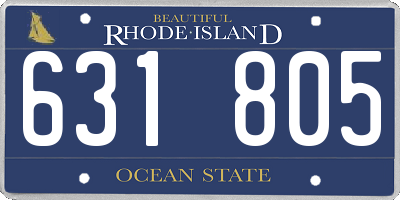 RI license plate 631805