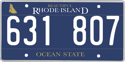 RI license plate 631807