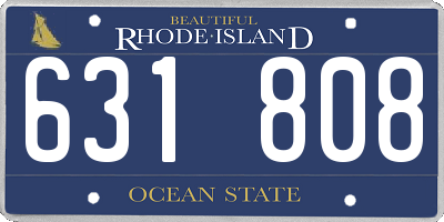 RI license plate 631808