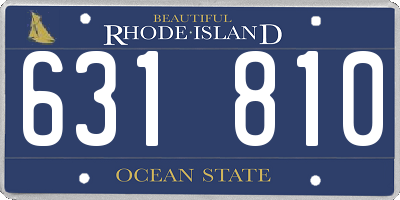 RI license plate 631810