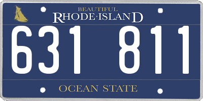 RI license plate 631811