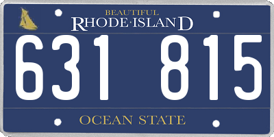 RI license plate 631815