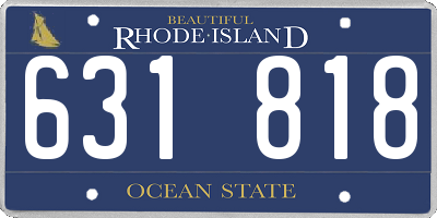 RI license plate 631818
