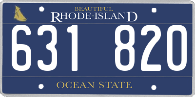 RI license plate 631820