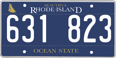 RI license plate 631823