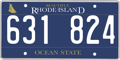 RI license plate 631824