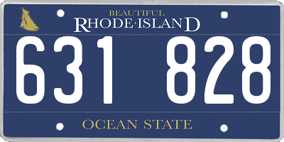 RI license plate 631828