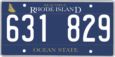 RI license plate 631829