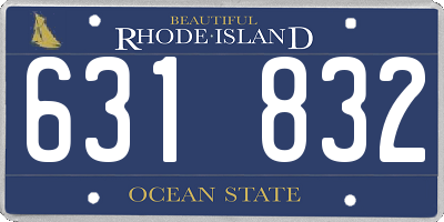 RI license plate 631832