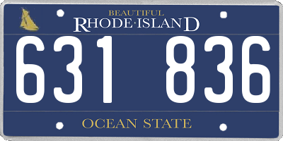 RI license plate 631836