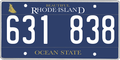 RI license plate 631838