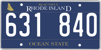 RI license plate 631840