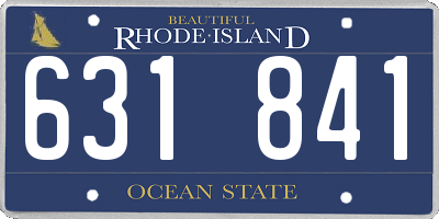 RI license plate 631841