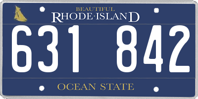RI license plate 631842