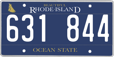 RI license plate 631844